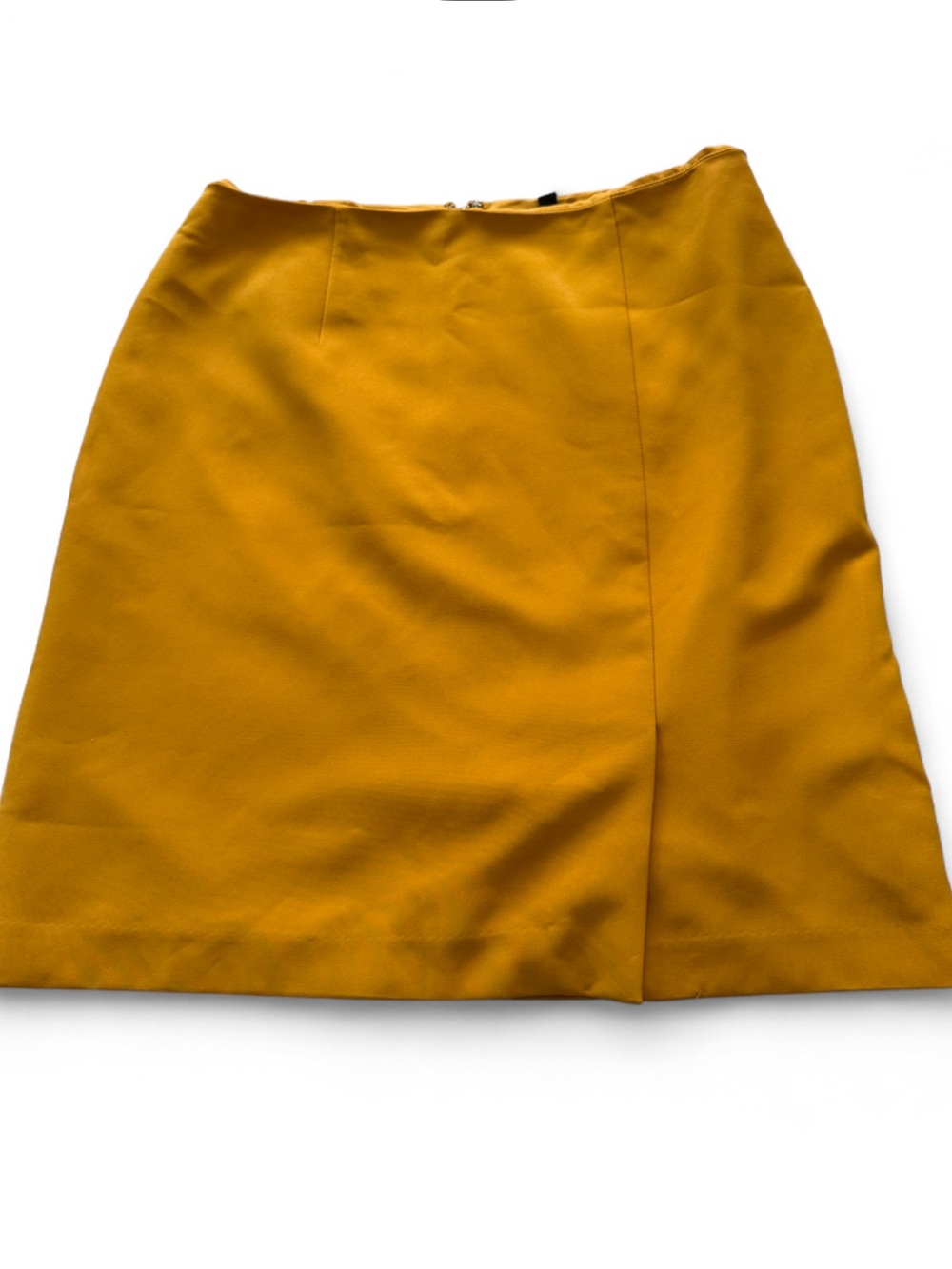 White House Black Market Mustard A-Line Mini Skirt
